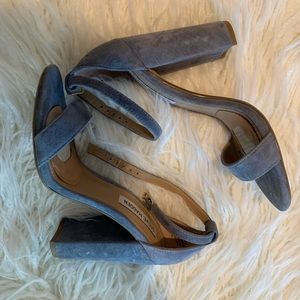 Steve Madden Blue Suede Heels